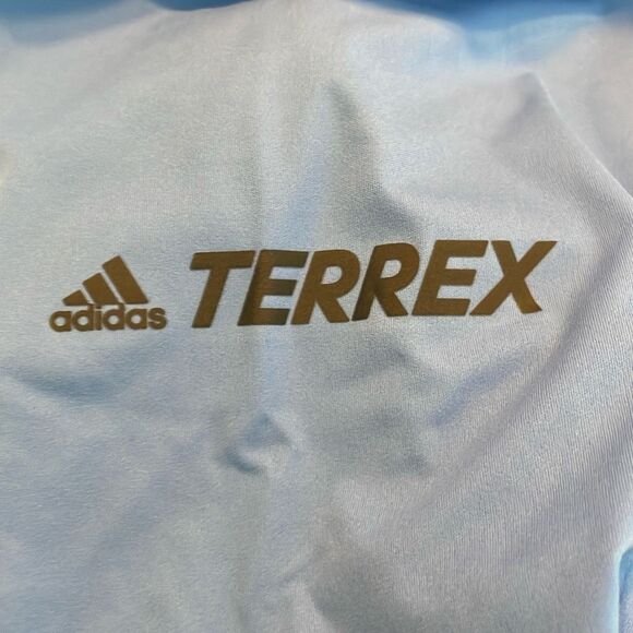 adidas Terrex Outdoor Xperior Jacket Real Blue Carbon Black Full Zip Softshell S - Picture 11 of 14